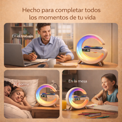 🔊 Mini altavoz Bluetooth 3 en 1 + cargador inalámbrico + lámpara LED 🔥