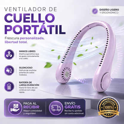 🔥 Ventilador de Cuello Portátil | ¡Di Adiós al Calor y Disfruta Frescura Instantánea! ❄️