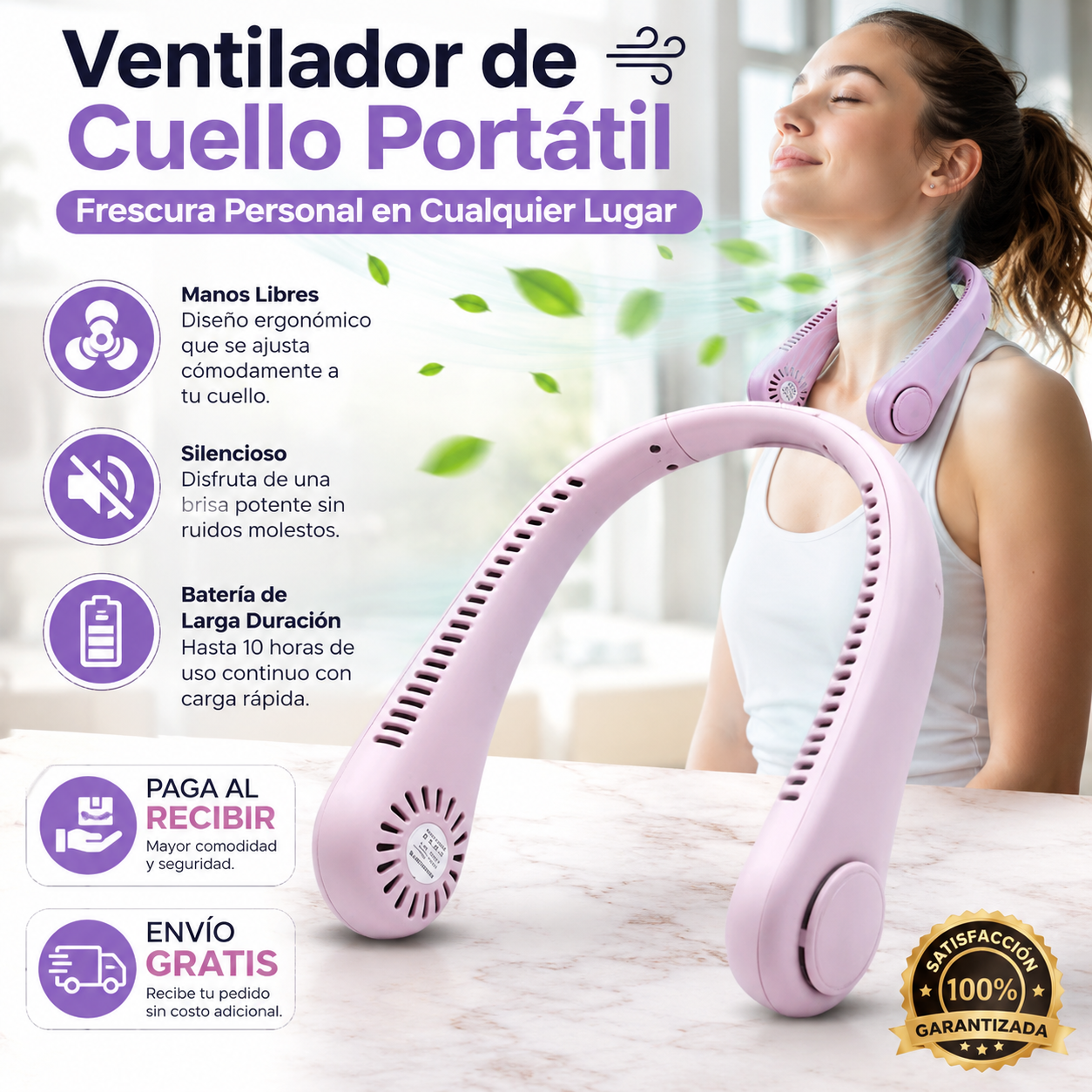 🔥 Ventilador de Cuello Portátil | ¡Di Adiós al Calor y Disfruta Frescura Instantánea! ❄️