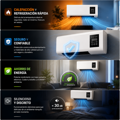 🚨 Mini aire acondicionado portátil 2 en 1 | Calor en invierno, frescura en verano. ¡Confort instantáneo todo el año! ❄️🔥