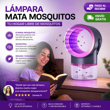 🦟 ¡Despídete de los mosquitos para siempre con la Lámpara Mata Mosquitos UV! ✨