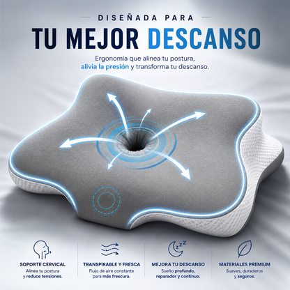 💤🔥 Almohada Cervical Viscoelástica — El descanso premium que tu cuello estaba esperando 😍🛌