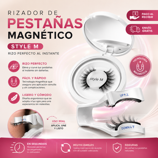 ✨ ¡Transforma tu mirada en segundos! Pestañas magnéticas reutilizables con aplicador 💖
