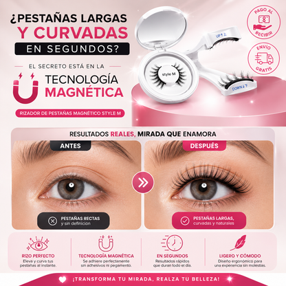 ✨ ¡Transforma tu mirada en segundos! Pestañas magnéticas reutilizables con aplicador 💖