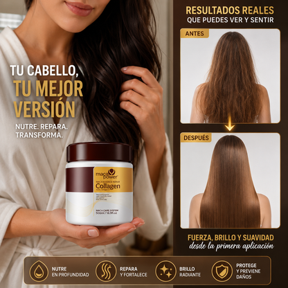 🚨 ¡Despídete del frizz y luce un cabello brillante desde la primera aplicación! 🚨 ✨ Mascarilla Capilar Reparación ✨