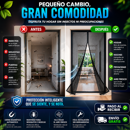 Cortina Magnética Antimosquitos - 🚨 ¡ÚLTIMAS UNIDADES DISPONIBLES! PROTEGE TU HOGAR SIN RENUNCIAR AL AIRE FRESCO 🚨