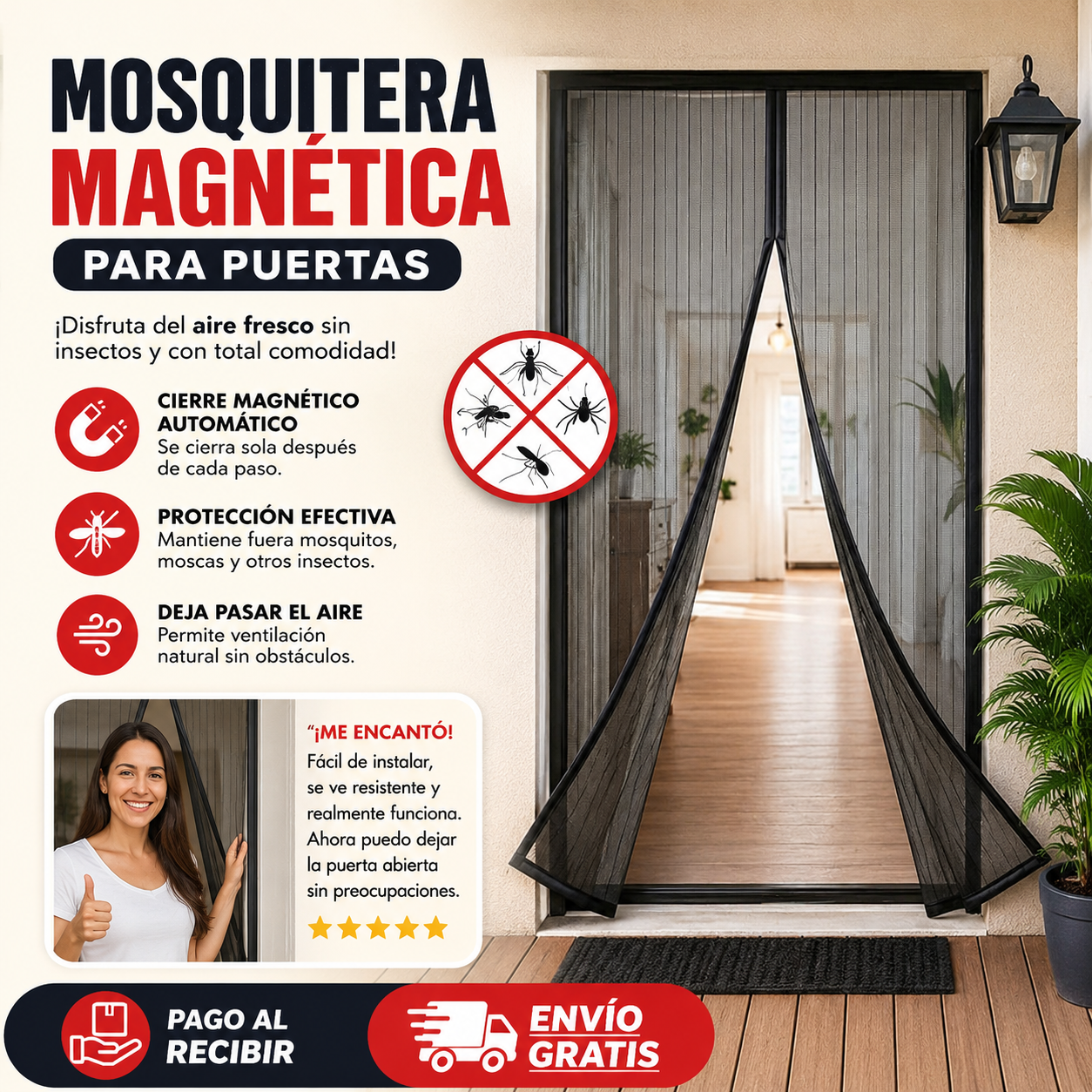 Cortina Magnética Antimosquitos - 🚨 ¡ÚLTIMAS UNIDADES DISPONIBLES! PROTEGE TU HOGAR SIN RENUNCIAR AL AIRE FRESCO 🚨