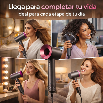 💨 Secador iónico + cabezal difusor + cabezal de aire delicado + cabezal para peinado + cabezal de secado rápido + cabezal alisador 🔥