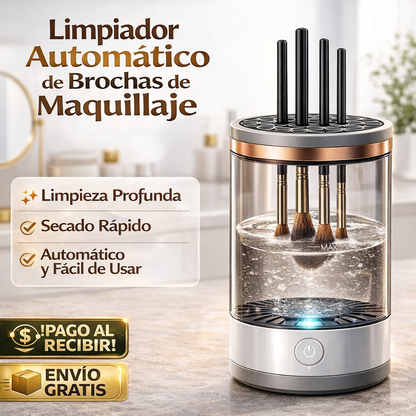 ✨ Limpiador de Brochas de Maquillaje – Limpias y secas en segundos 💧⚡