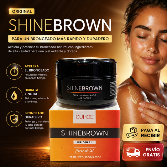 ✨ SHINEBROWN: Consigue un bronceado dorado, rápido y sin manchas desde el primero uso
